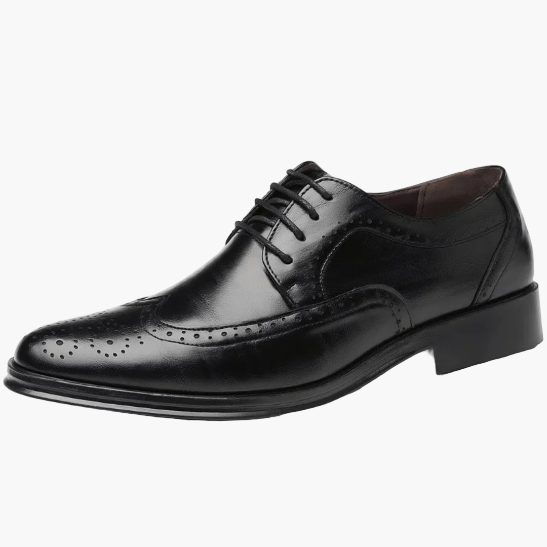 Men's Oxford Brogue Leather Shoes for Formal Occasions