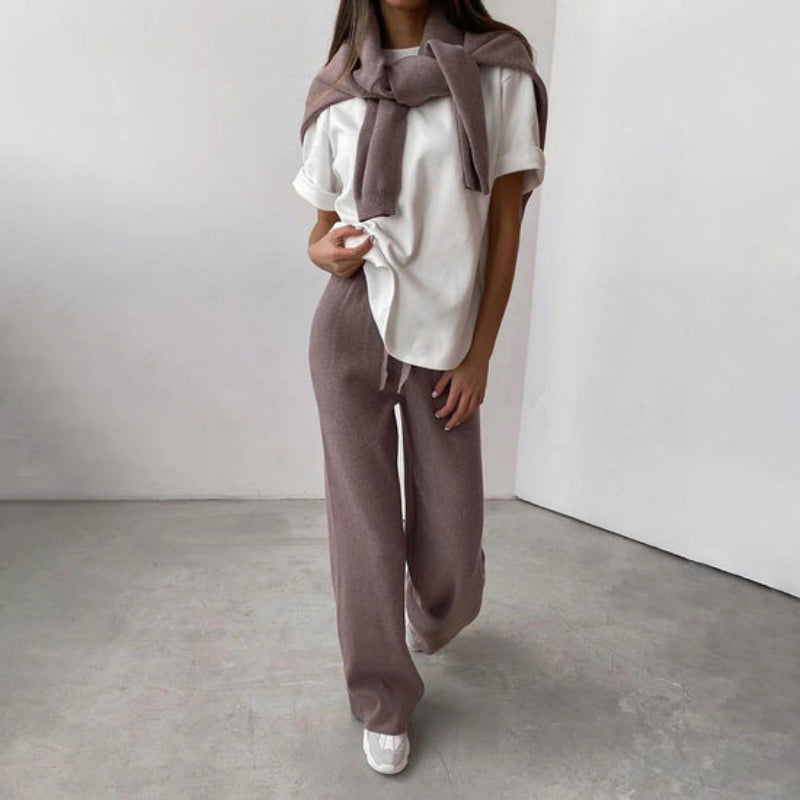 Women's Lounge Set with Turtleneck – Casual & Comfortable Homewear for Every Day