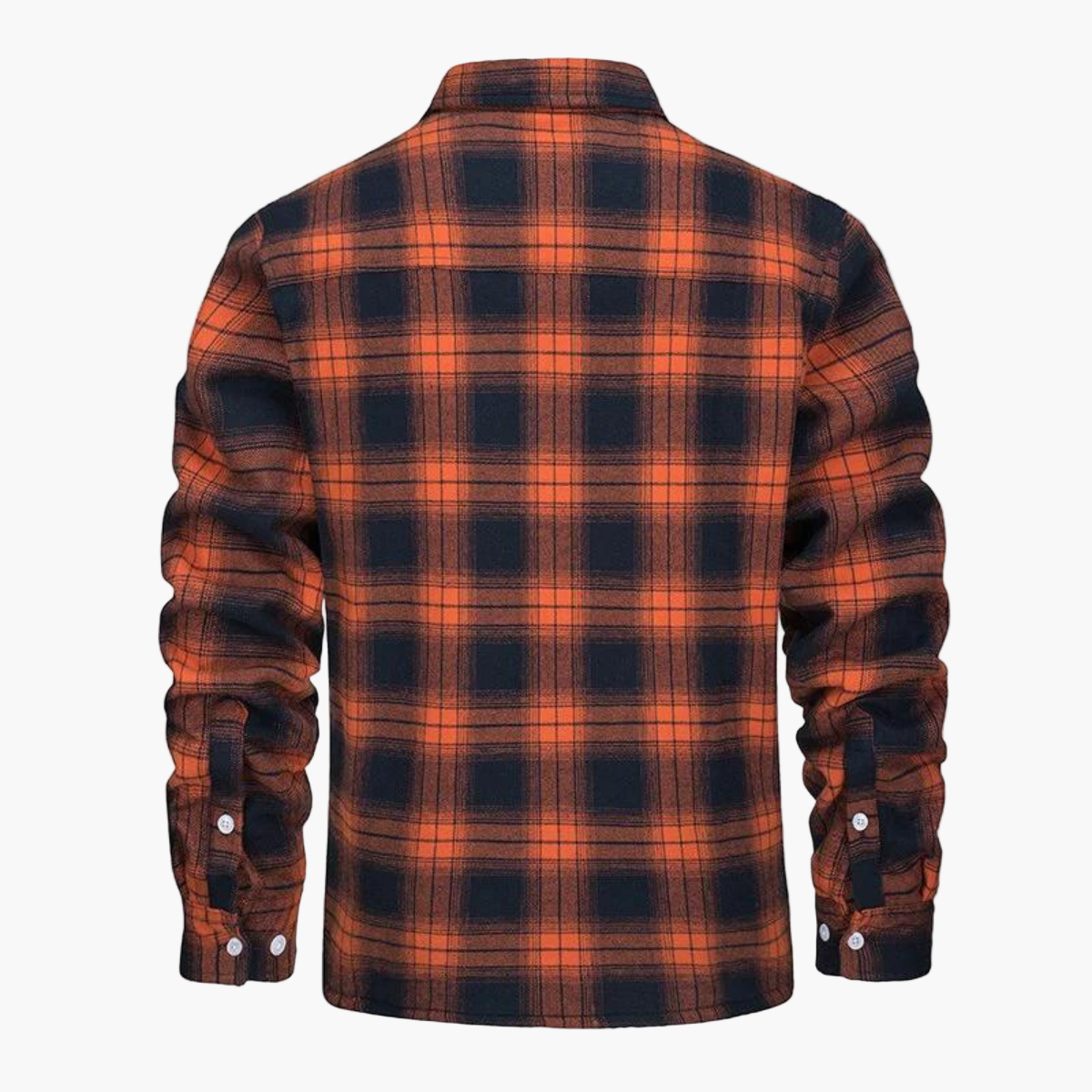 Men's Fleece Lined Checked Shirt Jacket - Stylish and Warm for Autumn and Winter