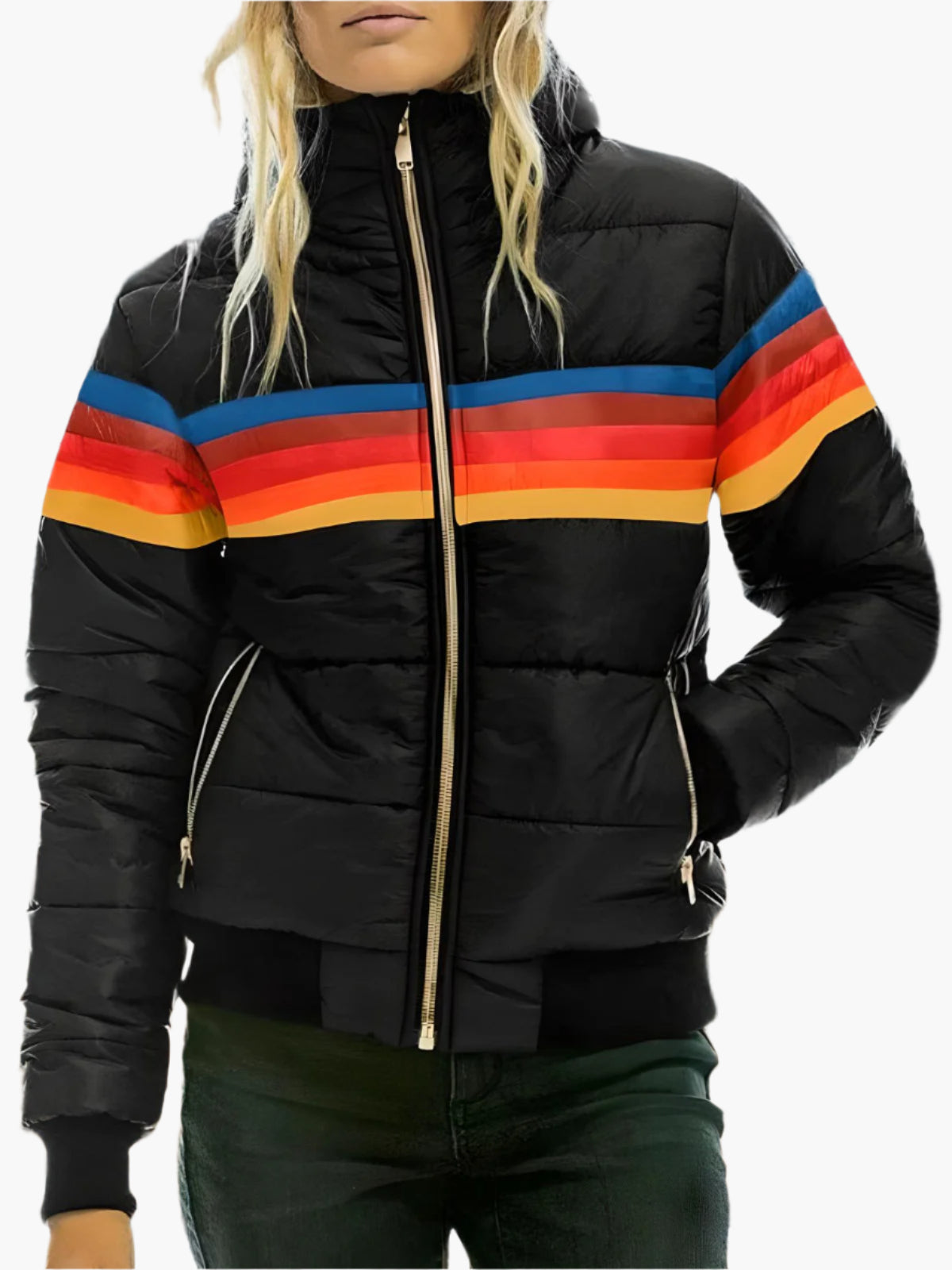 Women's Retro Padded Hoodie Jacket – Comfortable Streetwear for Winter & Autumn