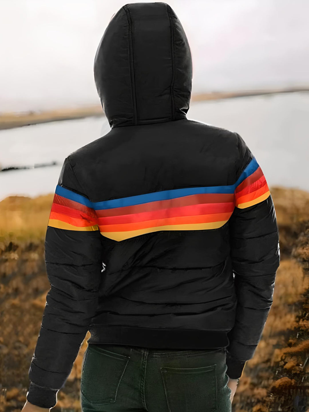Women's Retro Padded Hoodie Jacket – Comfortable Streetwear for Winter & Autumn