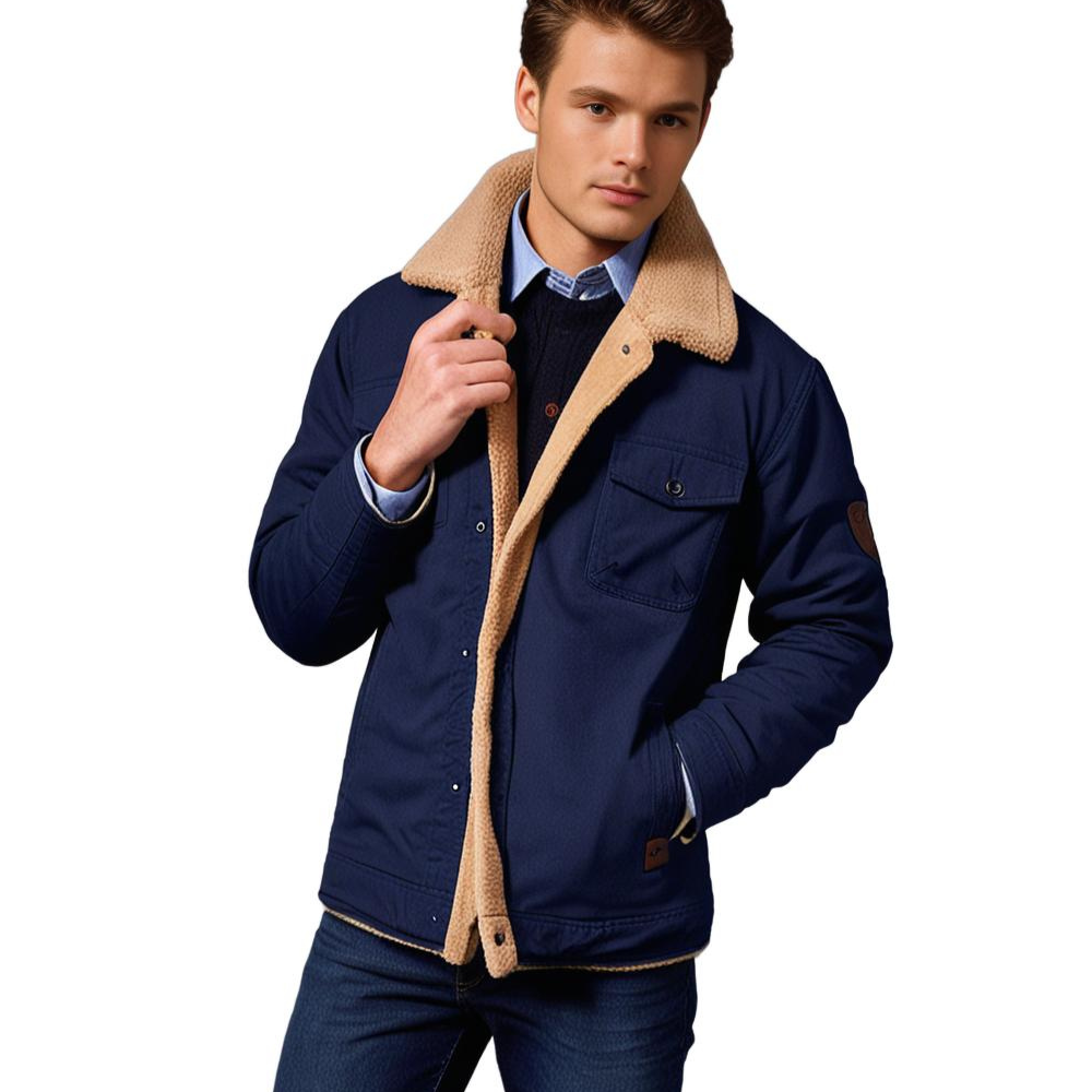 Heren Winter Bomberjack Vintage Stijl – Warme Outdoor Jas met Fleecevoering