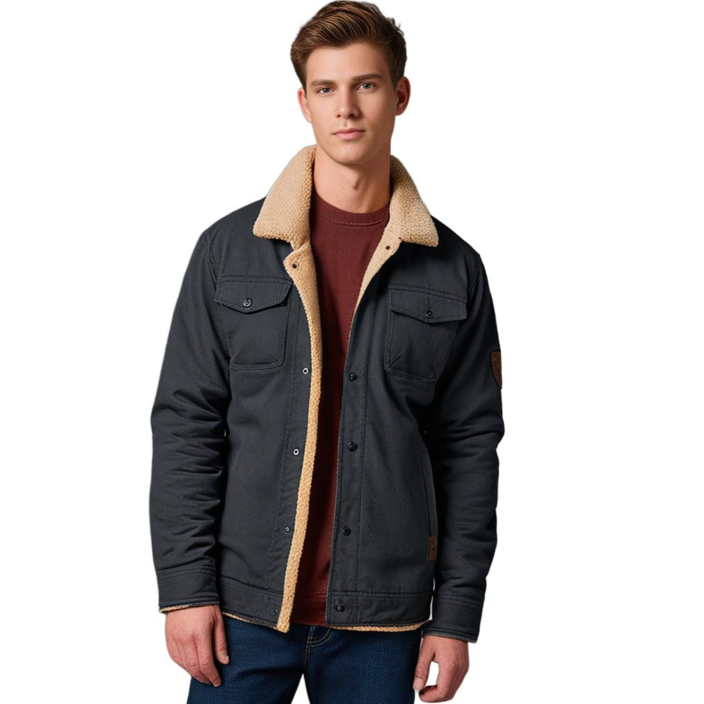 Heren Winter Bomberjack Vintage Stijl – Warme Outdoor Jas met Fleecevoering