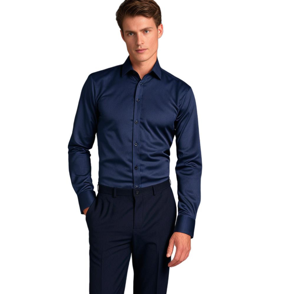 Men's Classic Stretch Shirt – Slim Fit, Business & Casual Stylish Shirt