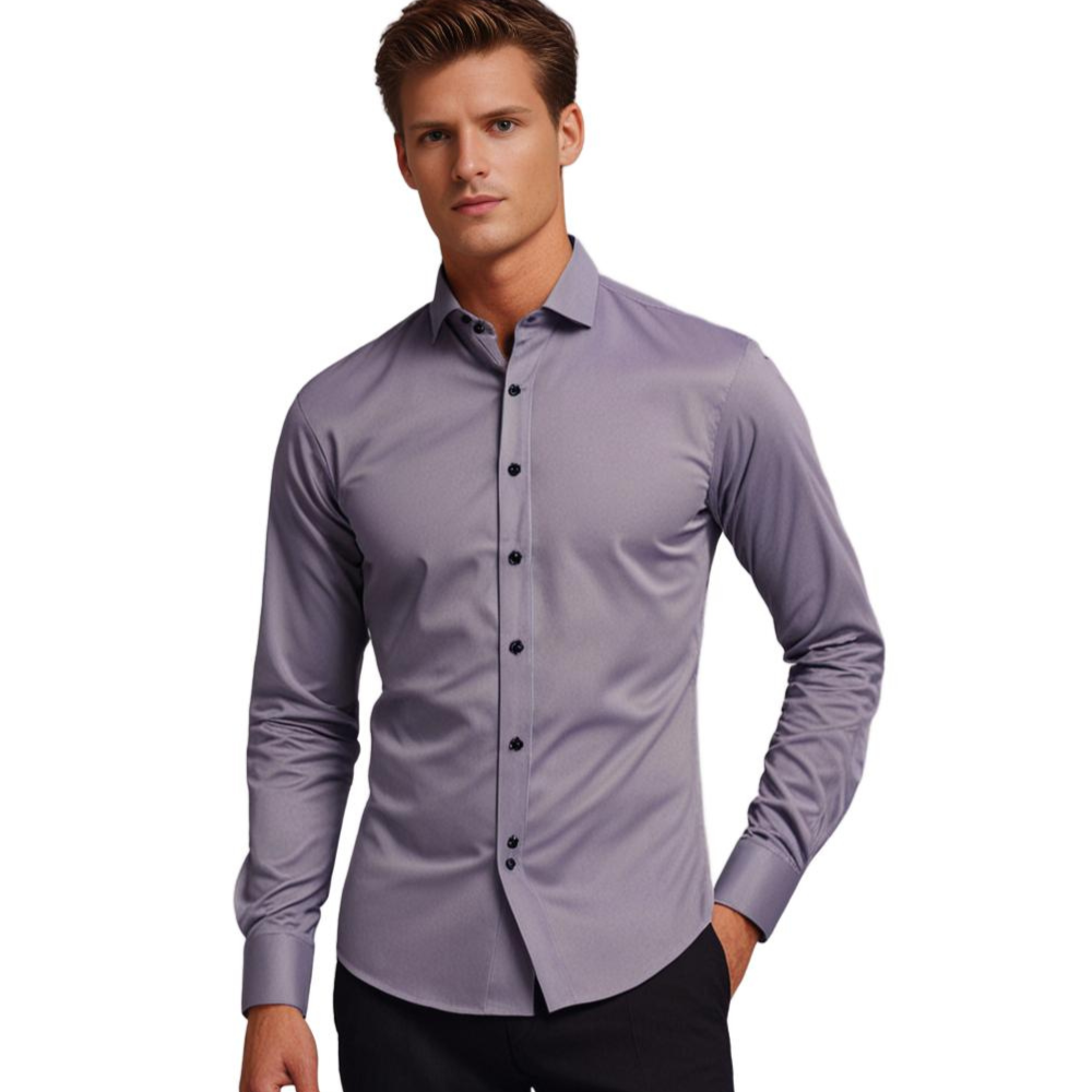 Men's Classic Stretch Shirt – Slim Fit, Business & Casual Stylish Shirt