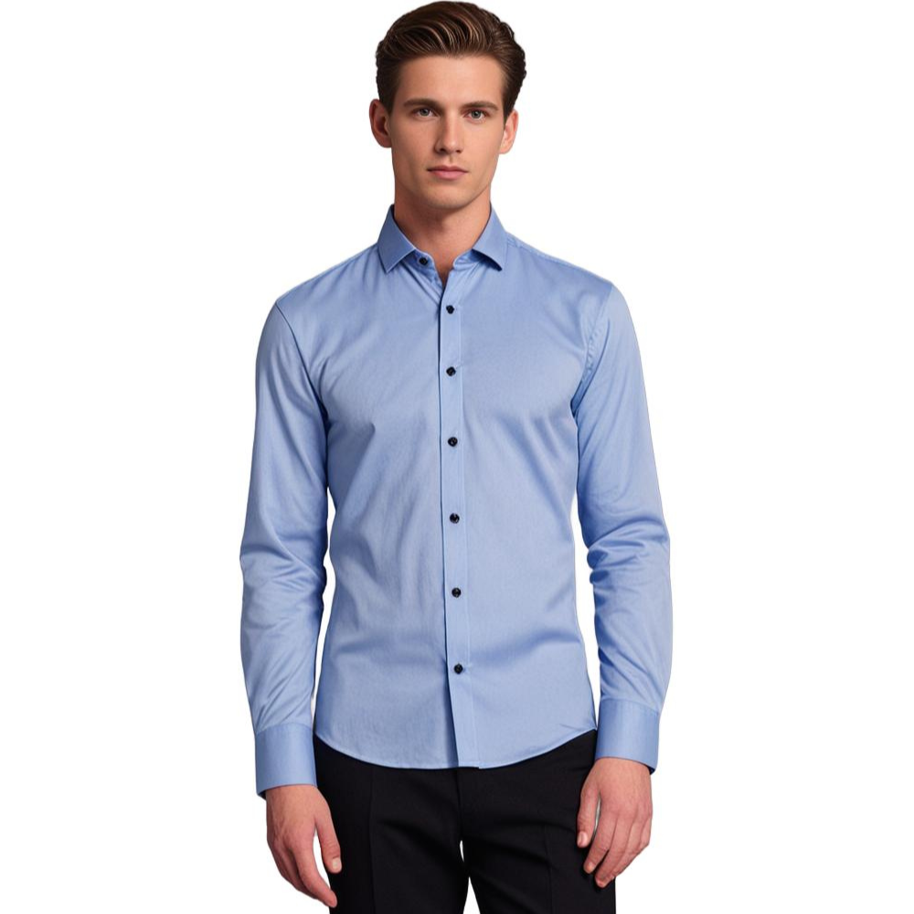 Men's Classic Stretch Shirt – Slim Fit, Business & Casual Stylish Shirt