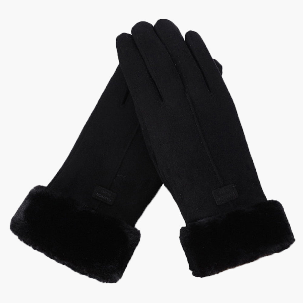 Women's Winter Gloves Touchscreen Waterproof Stylish Fluffy