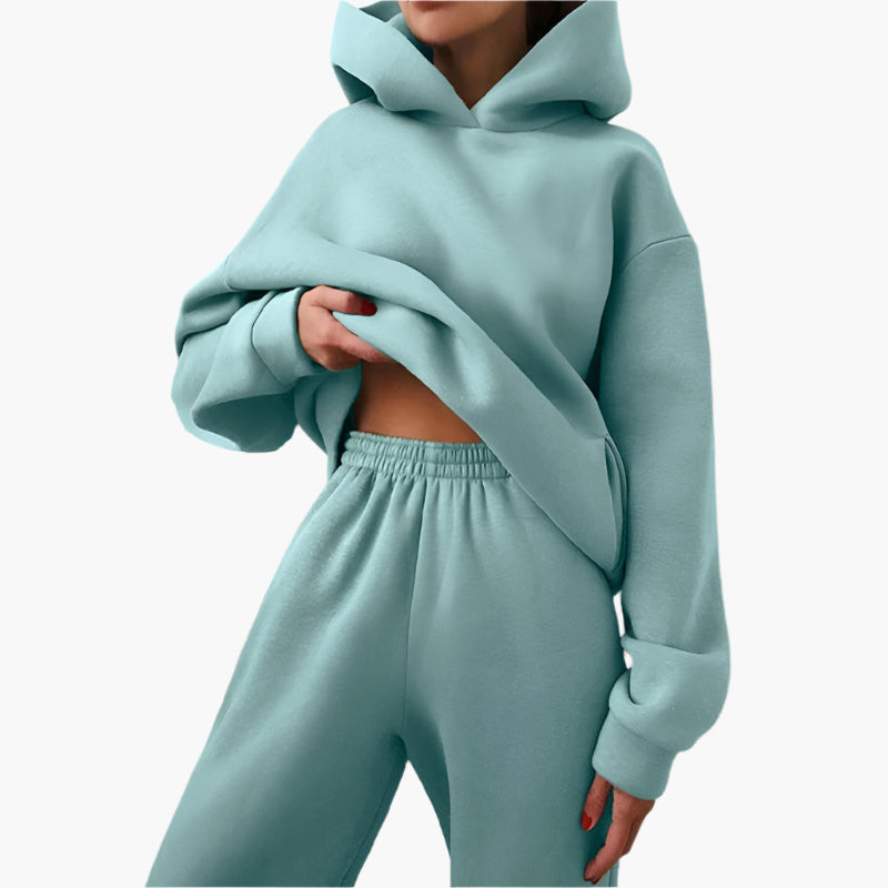 Women's Loungewear Set Oversized Hoodie and Jogging Pants – Comfortable Casual Outfit for Home and Leisure Time