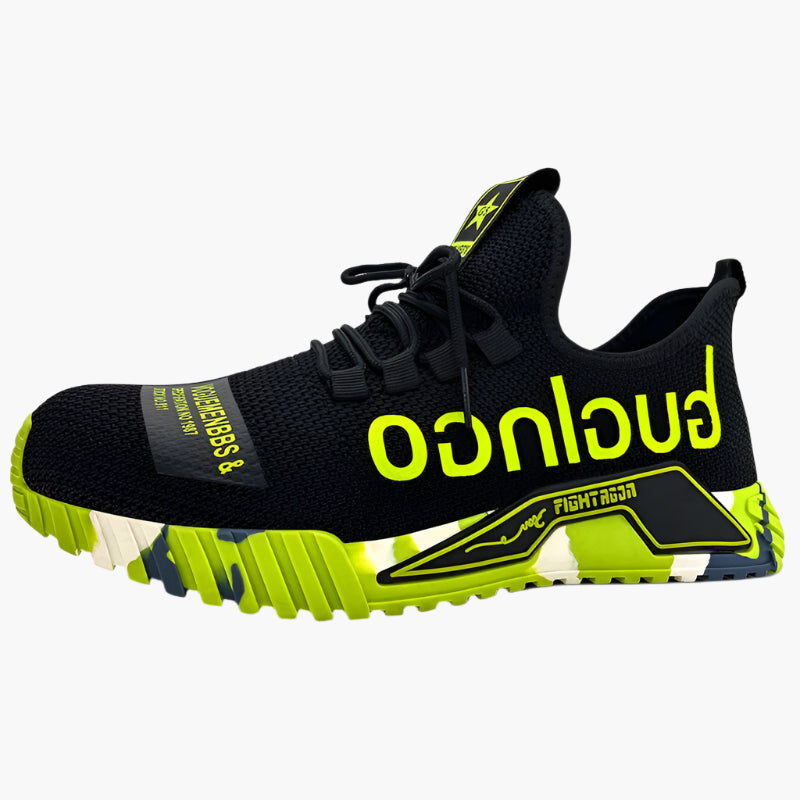 Men's Safety Shoes Sporty Work Shoes with Steel Toe for Construction and Outdoor
