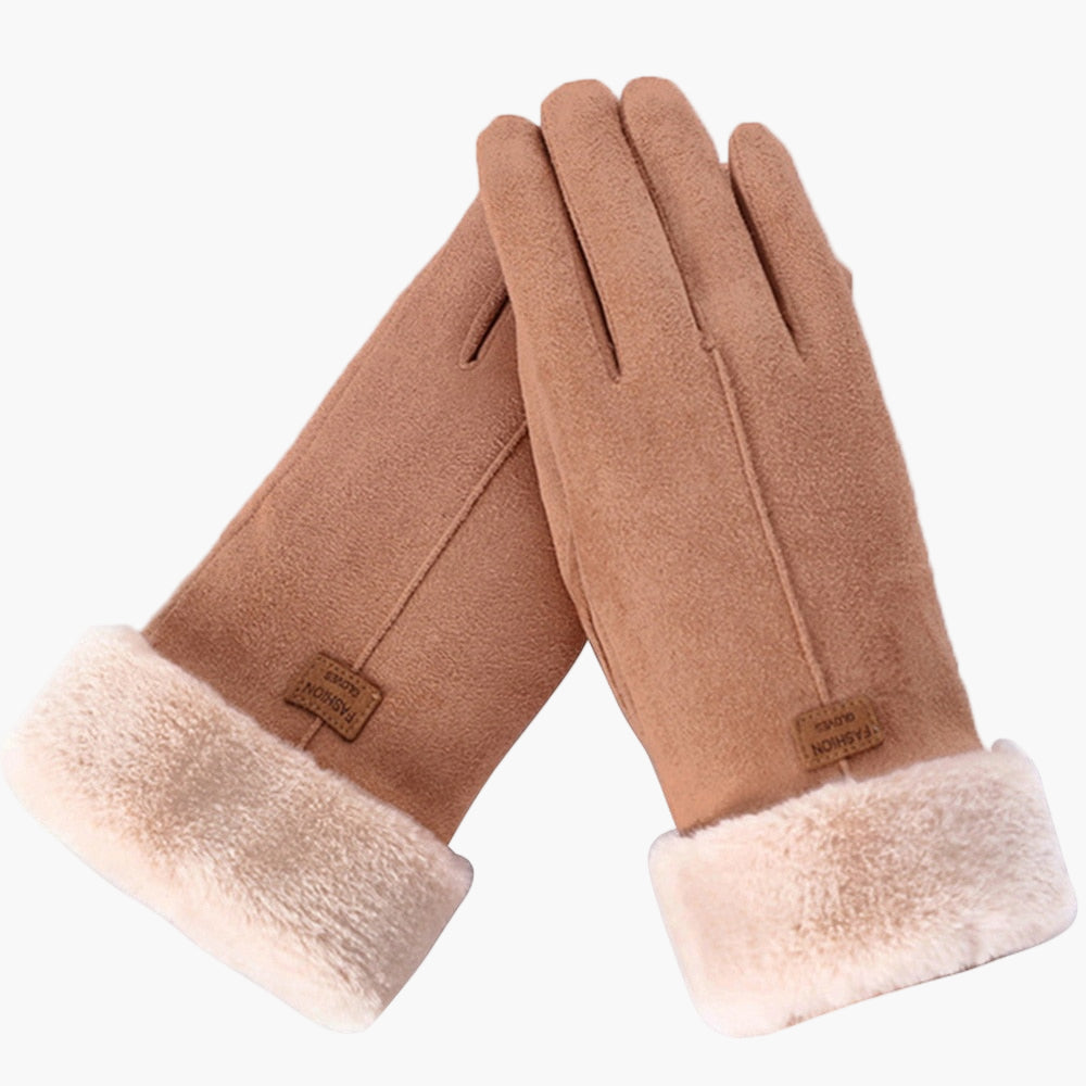 Women's Winter Gloves Touchscreen Waterproof Stylish Fluffy