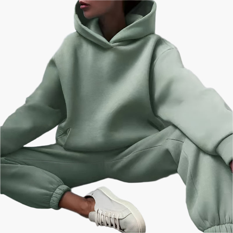 Women's Loungewear Set Oversized Hoodie and Jogging Pants – Comfortable Casual Outfit for Home and Leisure Time