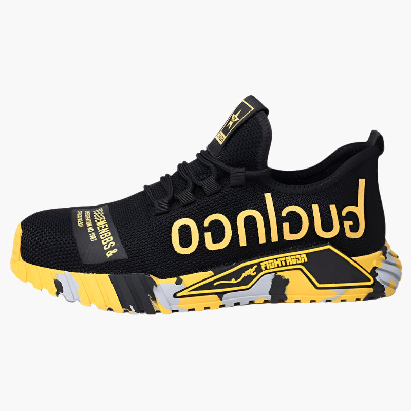 Men's Safety Shoes Sporty Work Shoes with Steel Toe for Construction and Outdoor