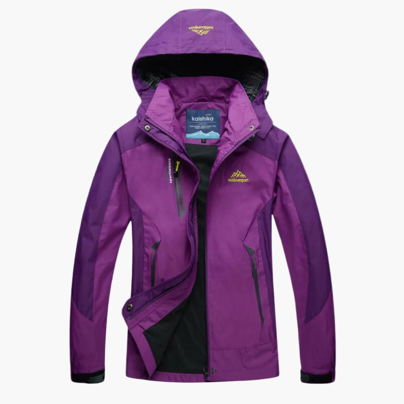 Women's Outdoor Jacket Breathable Waterproof Hiking Jacket With Hood
