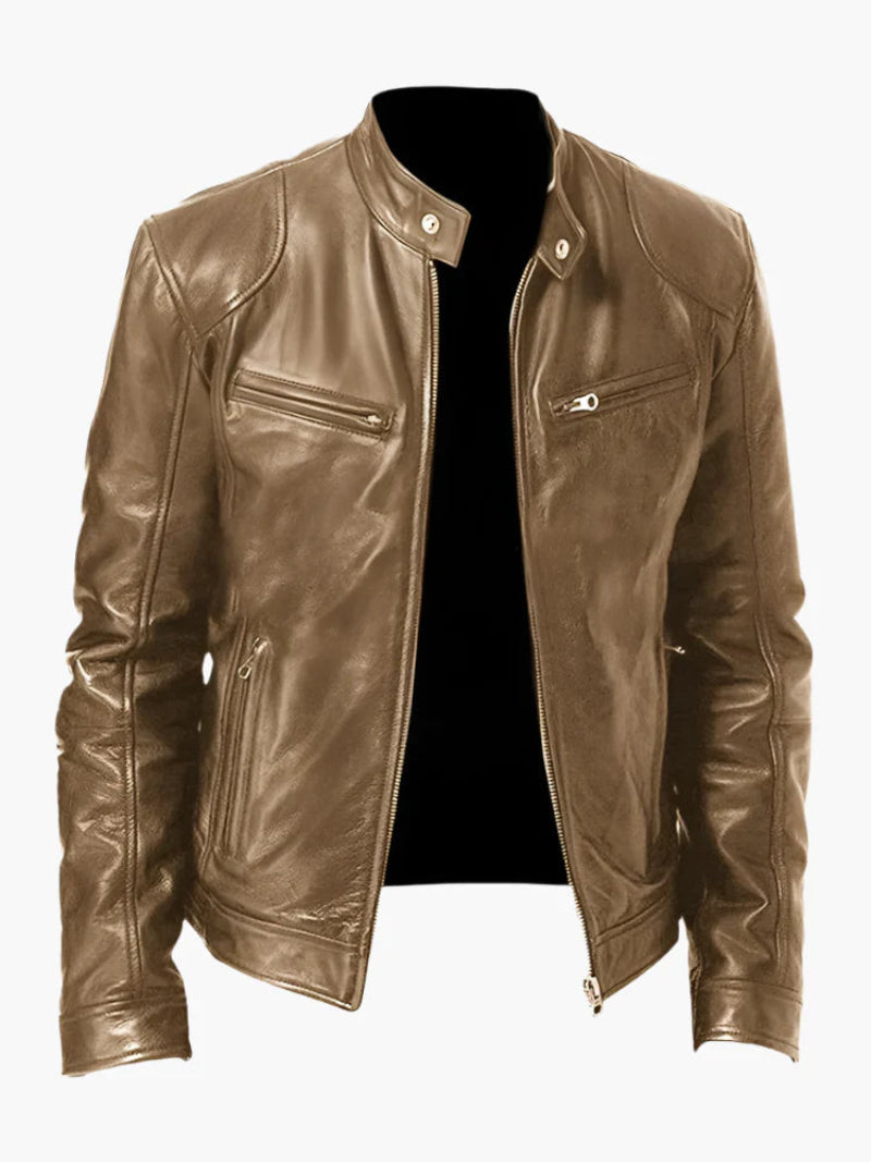Men's biker jacket – stylish coat for a tough look