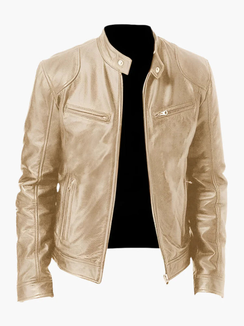 Men's biker jacket – stylish coat for a tough look