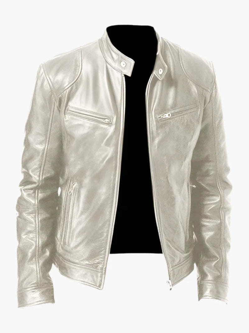 Men's biker jacket – stylish coat for a tough look