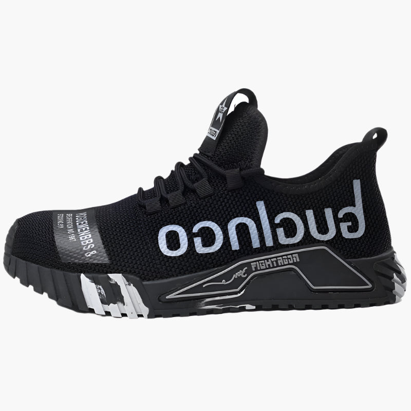Men's Safety Shoes Sporty Work Shoes with Steel Toe for Construction and Outdoor