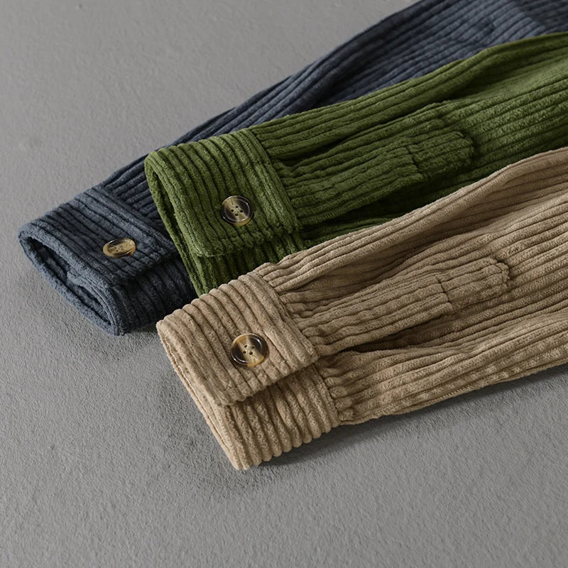 Men's Corduroy Shirt Casual Stylish For Daily Use