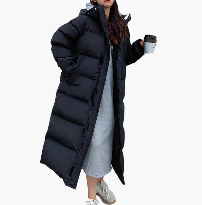 Women's Long Quilted Waterproof Parka – Winter Jacket With Hood, Stylish Outdoor Puffer