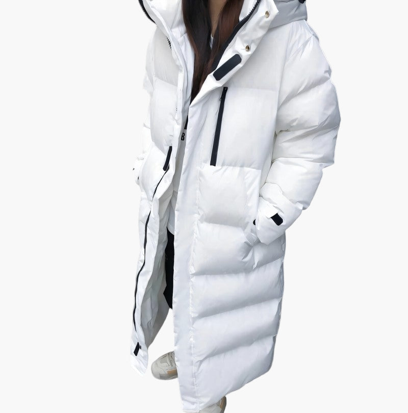 Women's Long Quilted Waterproof Parka – Winter Jacket With Hood, Stylish Outdoor Puffer