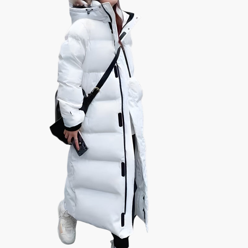 Women's Long Quilted Waterproof Parka – Winter Jacket With Hood, Stylish Outdoor Puffer