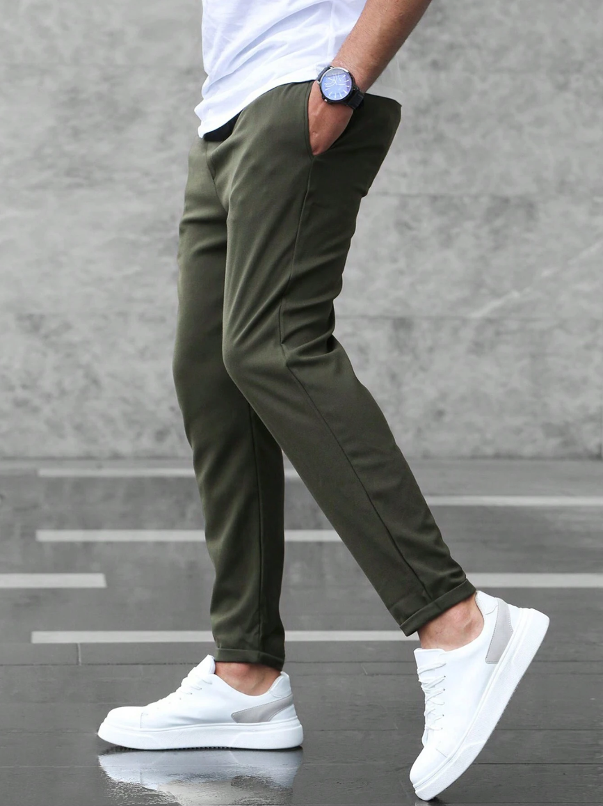 Men's Jogging Pants with Drawstring – Modern Casual Style for Daily Use