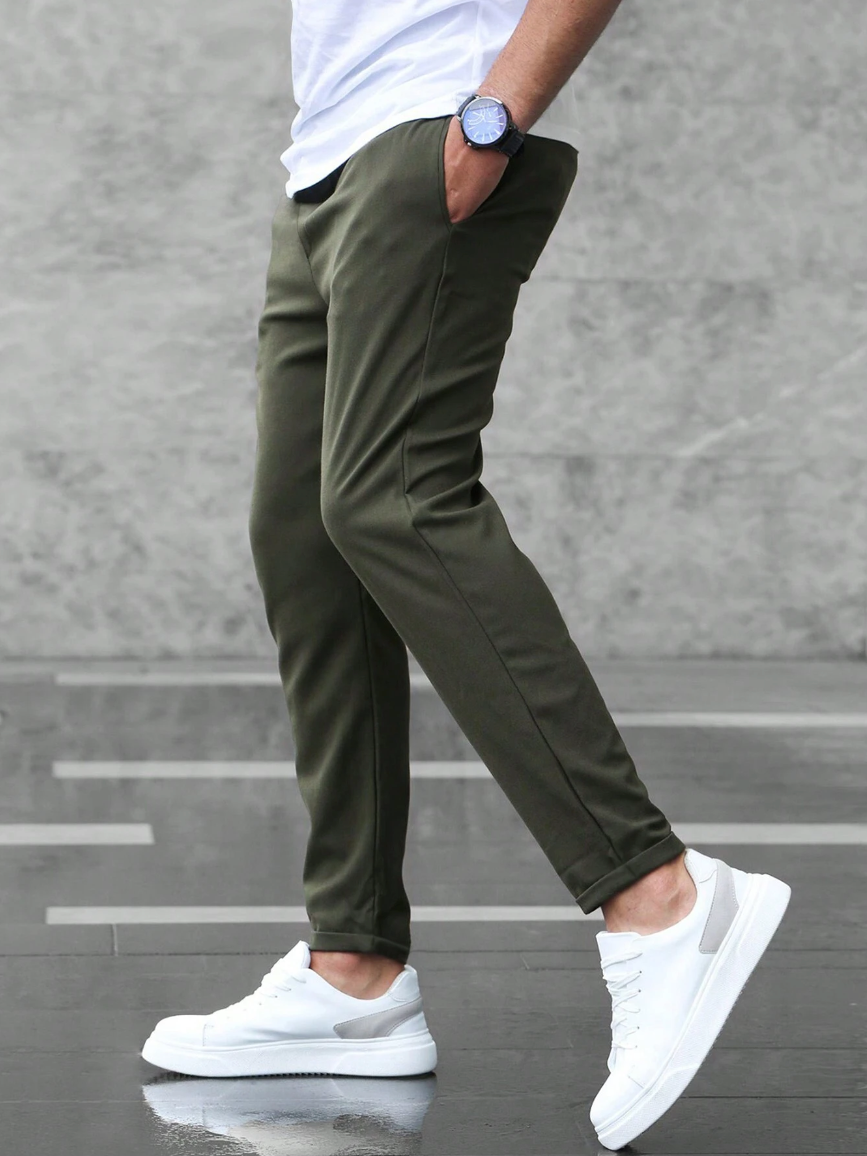 Men's Jogging Pants with Drawstring – Modern Casual Style for Daily Use