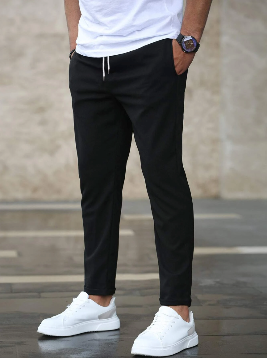 Men's Jogging Pants with Drawstring – Modern Casual Style for Daily Use
