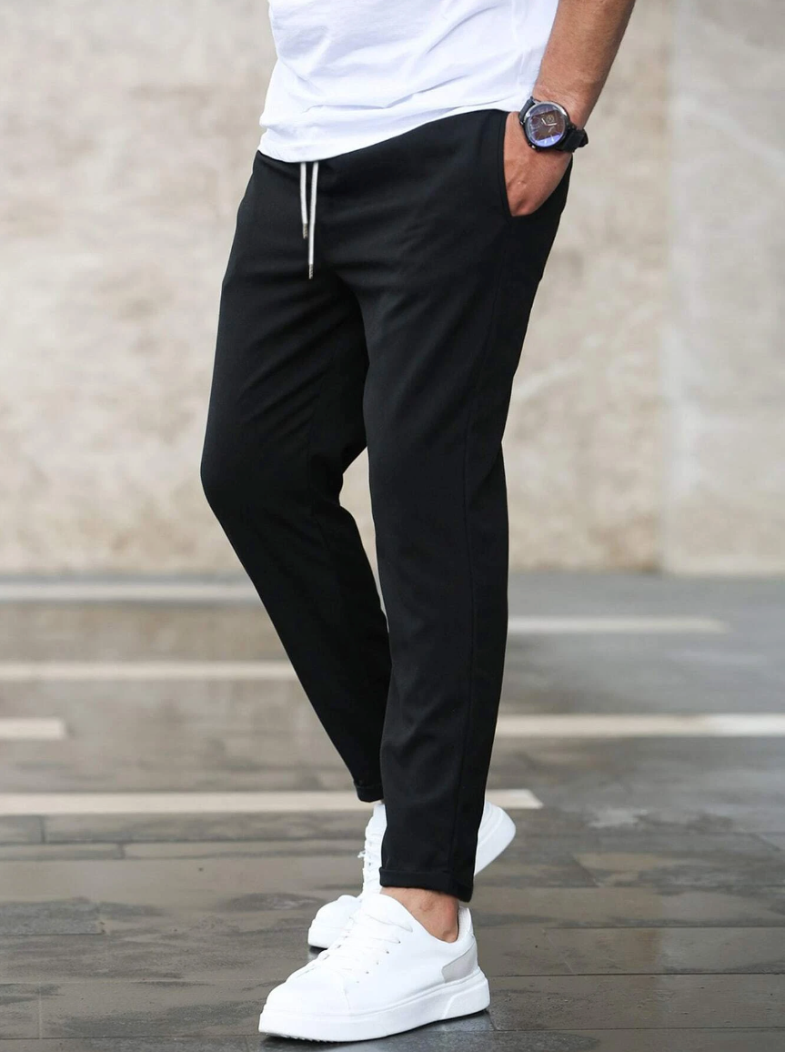 Men's Jogging Pants with Drawstring – Modern Casual Style for Daily Use