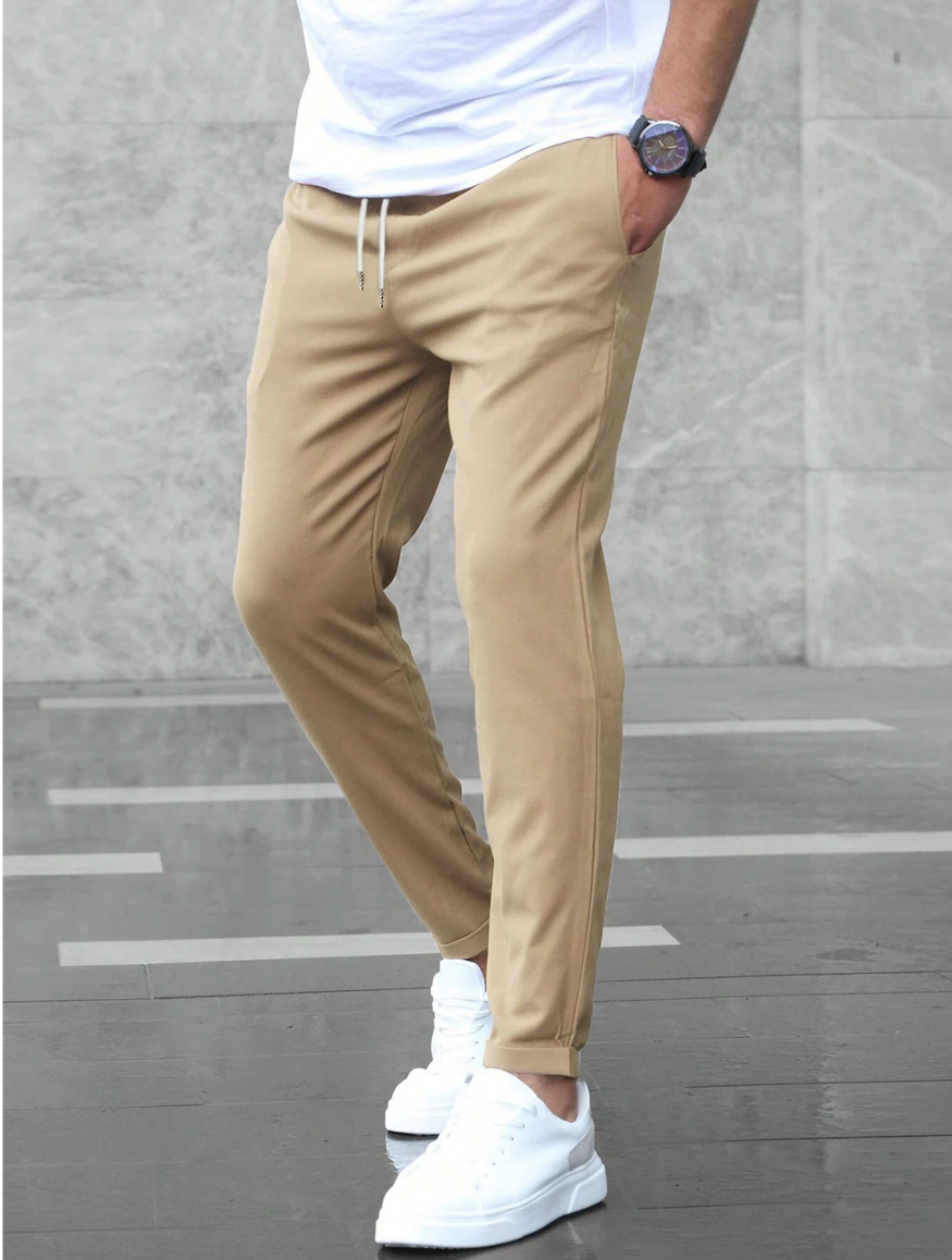 Men's Jogging Pants with Drawstring – Modern Casual Style for Daily Use