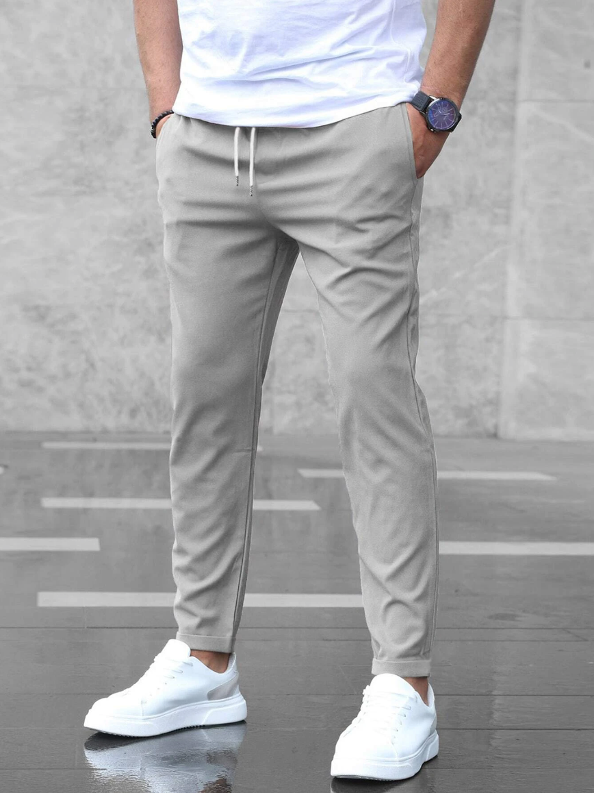 Men's Jogging Pants with Drawstring – Modern Casual Style for Daily Use