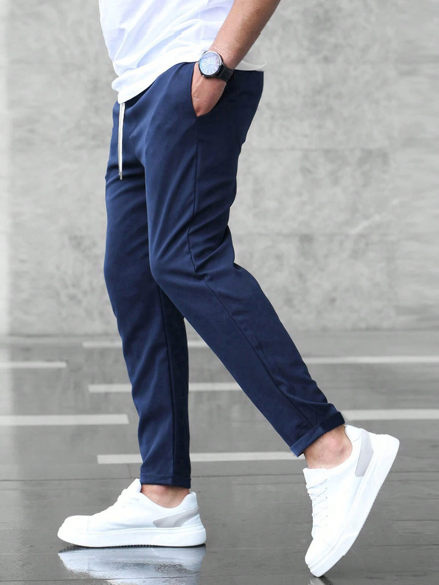 Men's Jogging Pants with Drawstring – Modern Casual Style for Daily Use