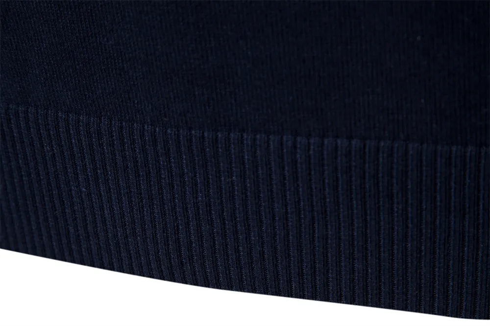 Men's Knitted Sweater with Quarter-Zip – Fashionable Stripe Design – Casual & Business