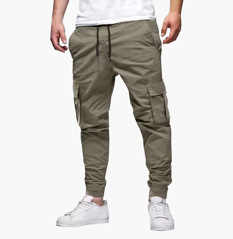 Men's Cargo Jogging Pants with Stretch and Pocket Design – Comfortable Streetwear for Outdoor and Leisure Time