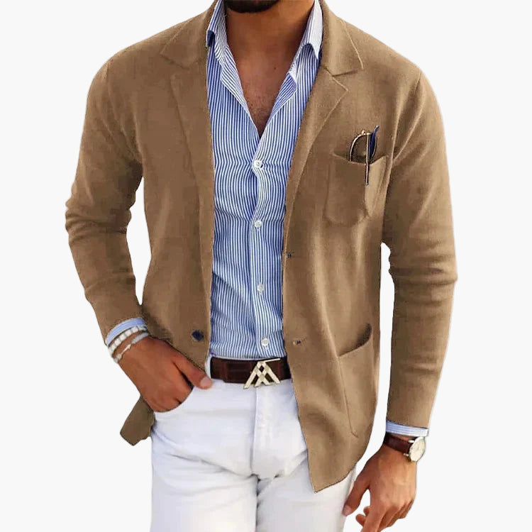 Men's Blazer Classic Business & Casual Style with Notch Lapel