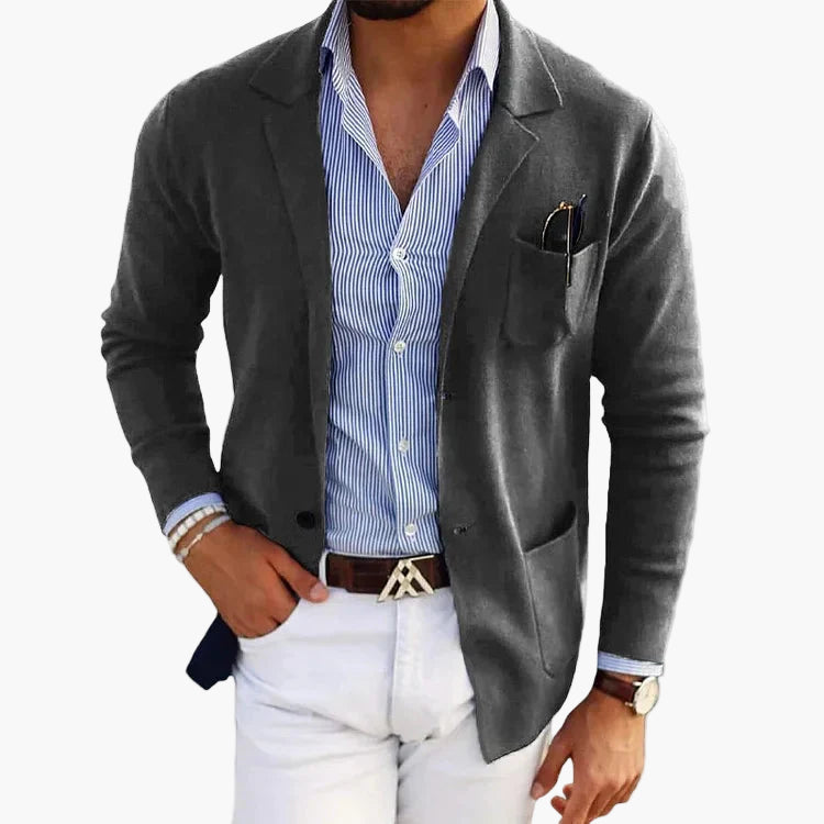 Men's Blazer Classic Business & Casual Style with Notch Lapel