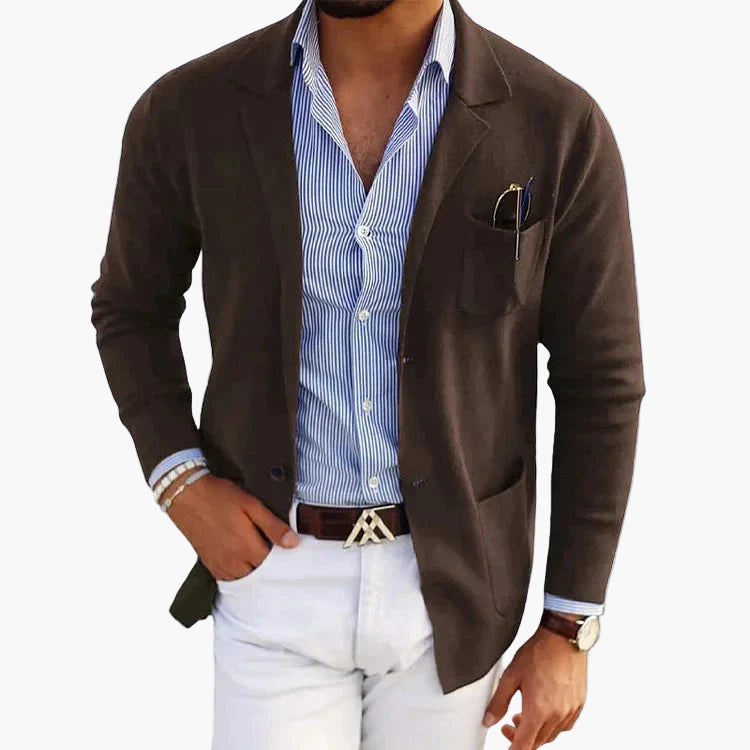 Men's Blazer Classic Business & Casual Style with Notch Lapel
