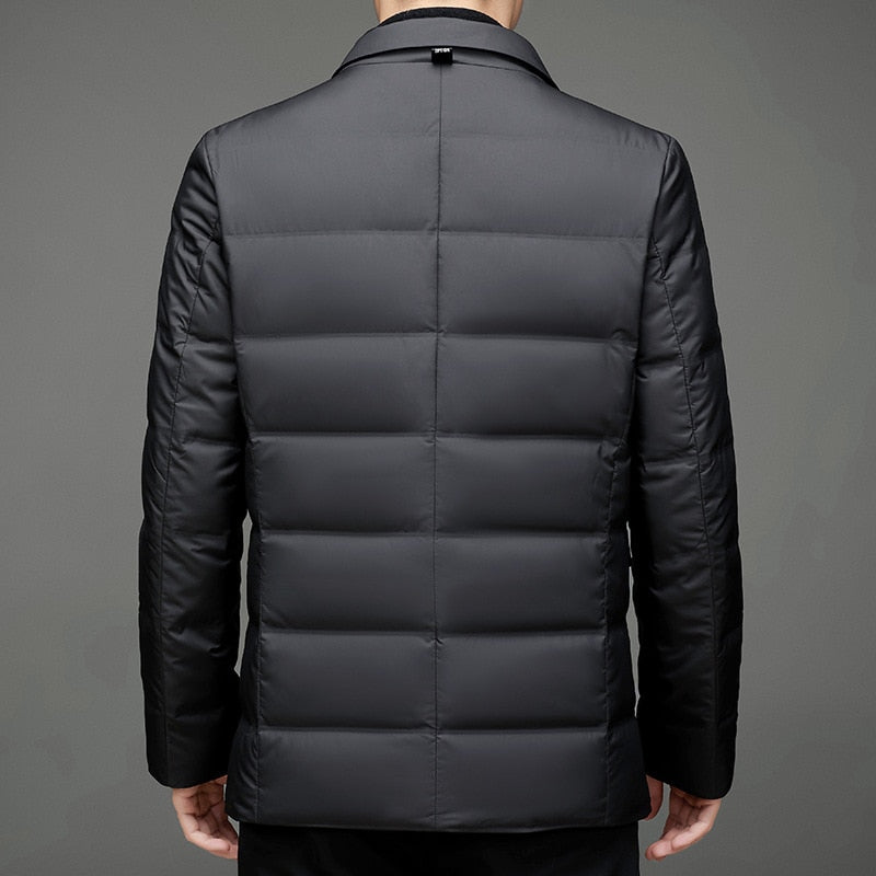 Men's Padded Blazer Jacket Modern Slim Fit – Stylish and Warm Business Outfit