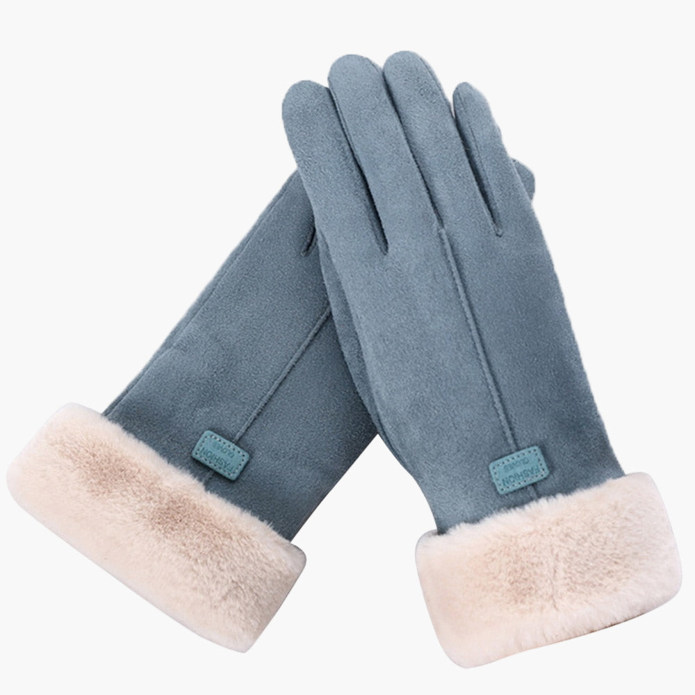 Women's Winter Gloves Touchscreen Waterproof Stylish Fluffy