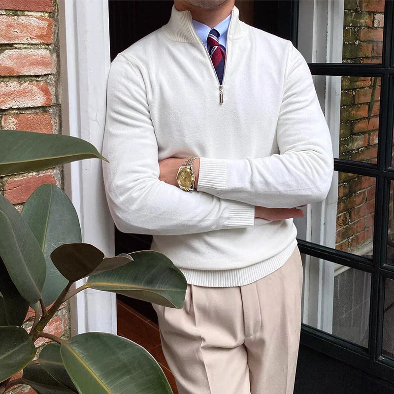 Men's Half-Zip Sweater Modern Business & Casual Stylish Comfort