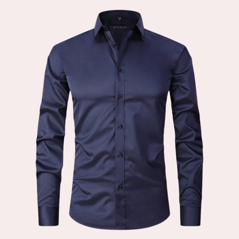 Men's Classic Stretch Shirt – Slim Fit, Business & Casual Stylish Shirt
