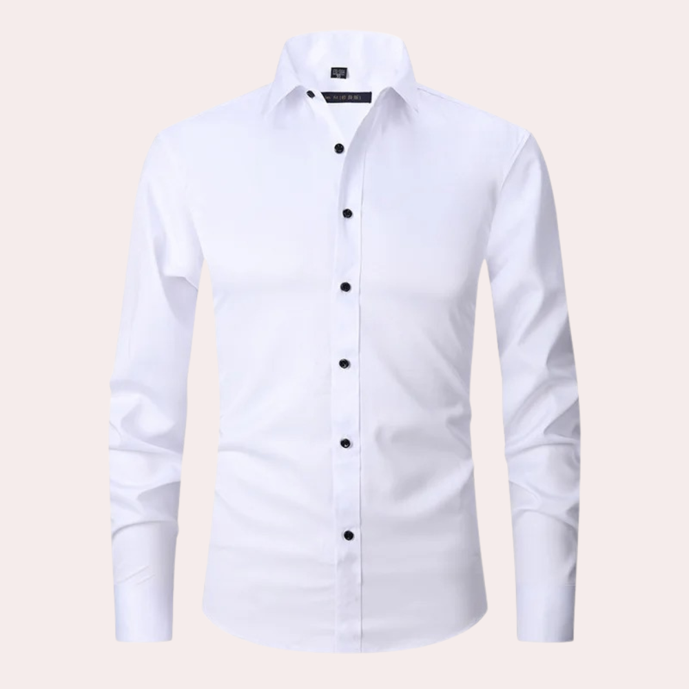 Men's Classic Stretch Shirt – Slim Fit, Business & Casual Stylish Shirt