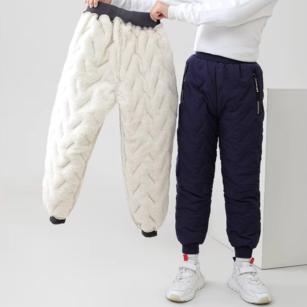 Children's Outdoor Winter Pants Padded Fleece Warm Water-Repellent – Ideal for Playing & Winter Activities