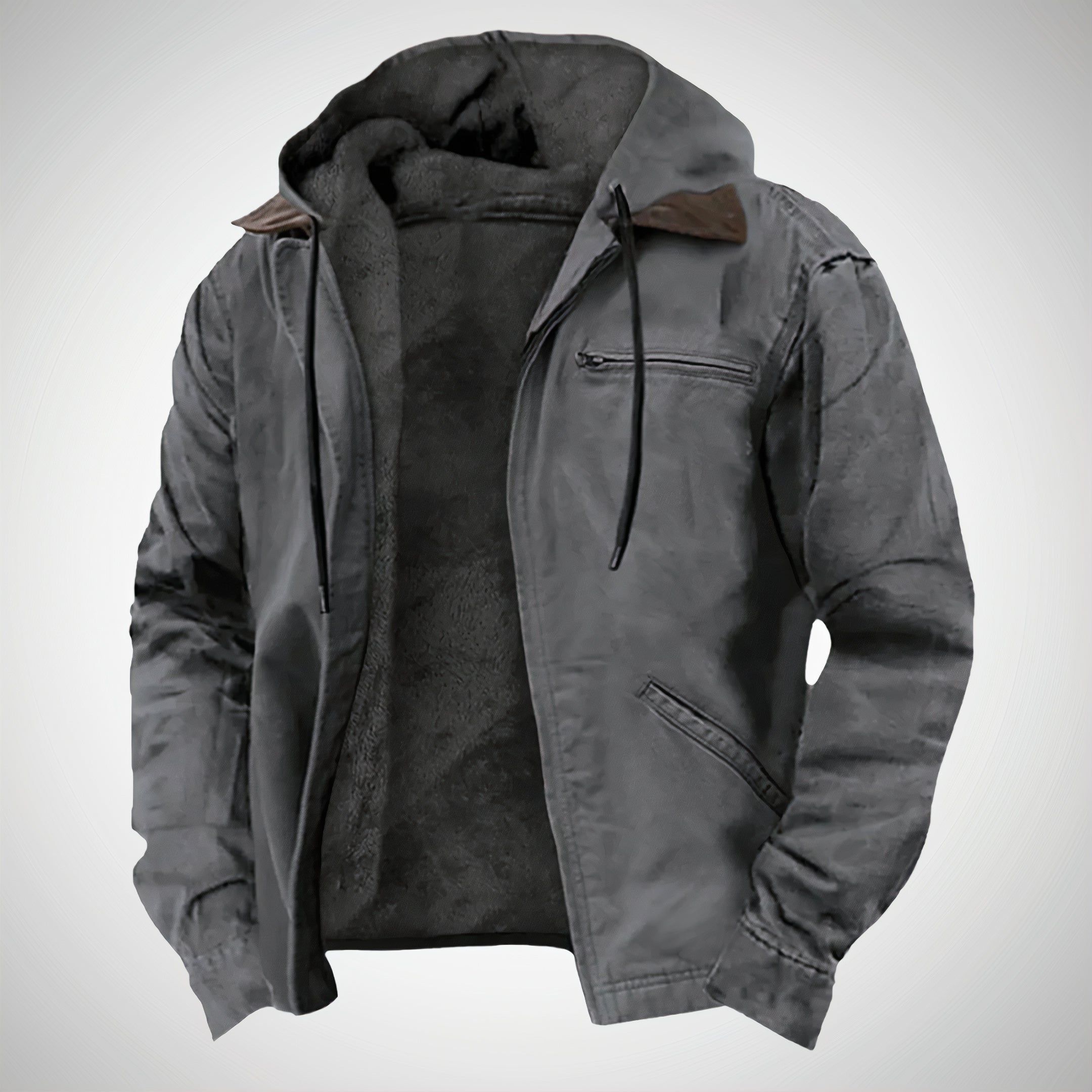 Men's Mid-Length Jacket – Stylish Casual Jacket for Autumn and Spring – Fashionable Outdoor Hooded Jacket
