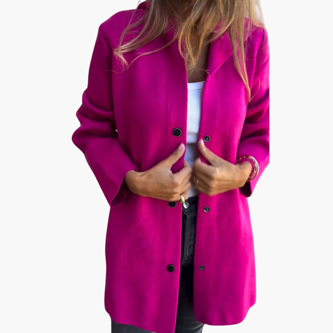 Women's Casual Single-Breasted Jacket with Hood – Comfortable Feminine Outdoor Style