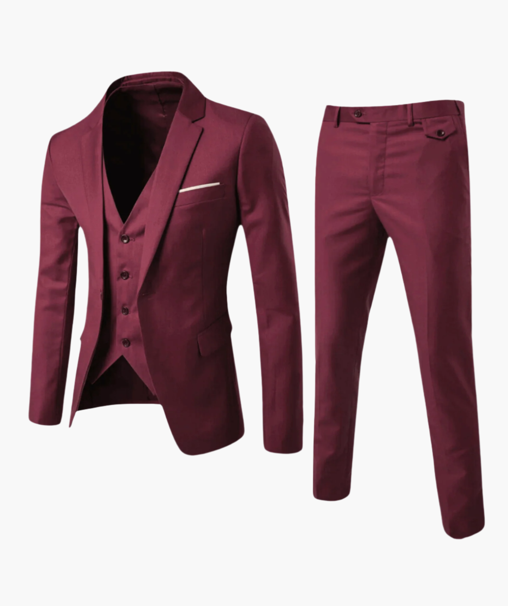 Men's Three-Piece Suit Slim Fit Business and Wedding Stylish Costume Set