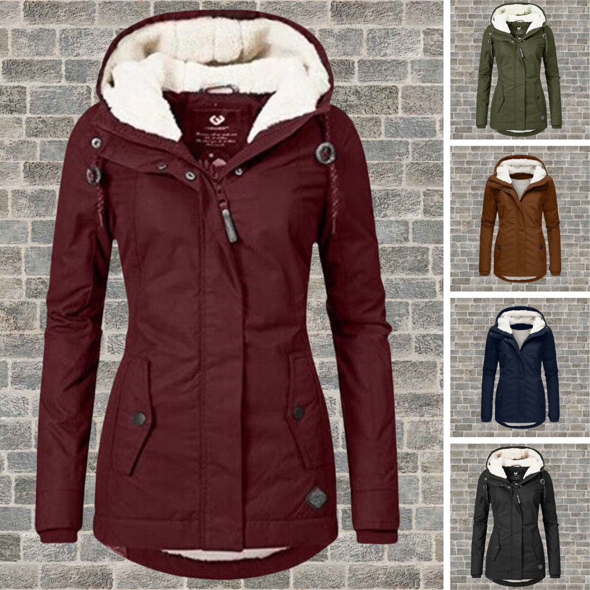 Women's Winter Jacket Sherpa Hoodie – Comfortable and Fashionable Outdoor Jacket