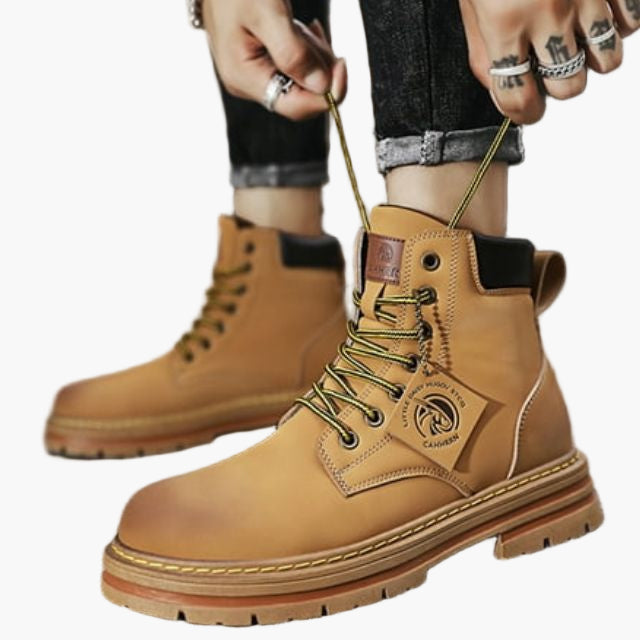 Heren Outdoor Enkelboots – Robuuste Mode Laarzen voor Avontuur en Dagelijks Gebruik