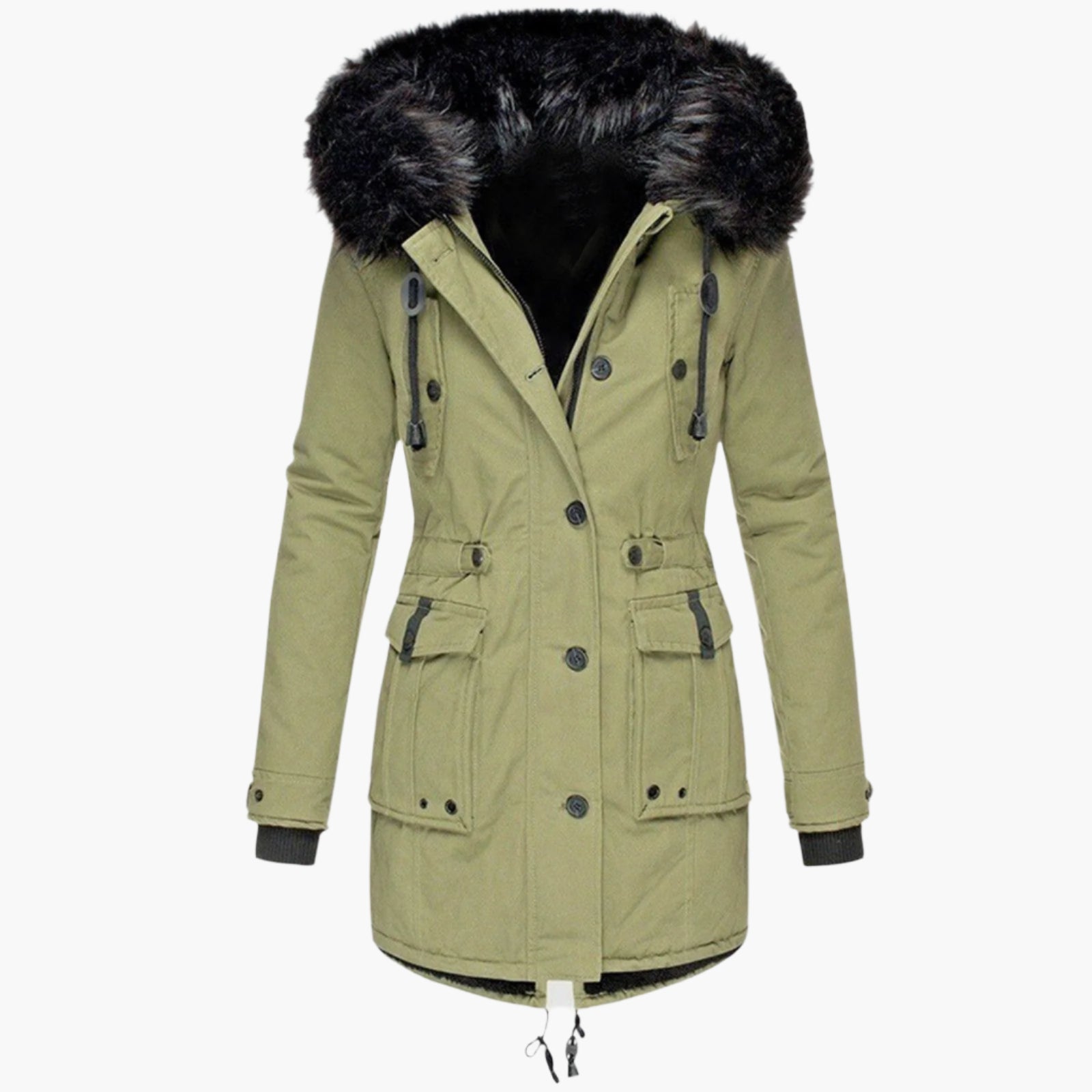 Women's Winter Parka with Hood and Faux Fur | Stylish Warm Jacket for Cold Days