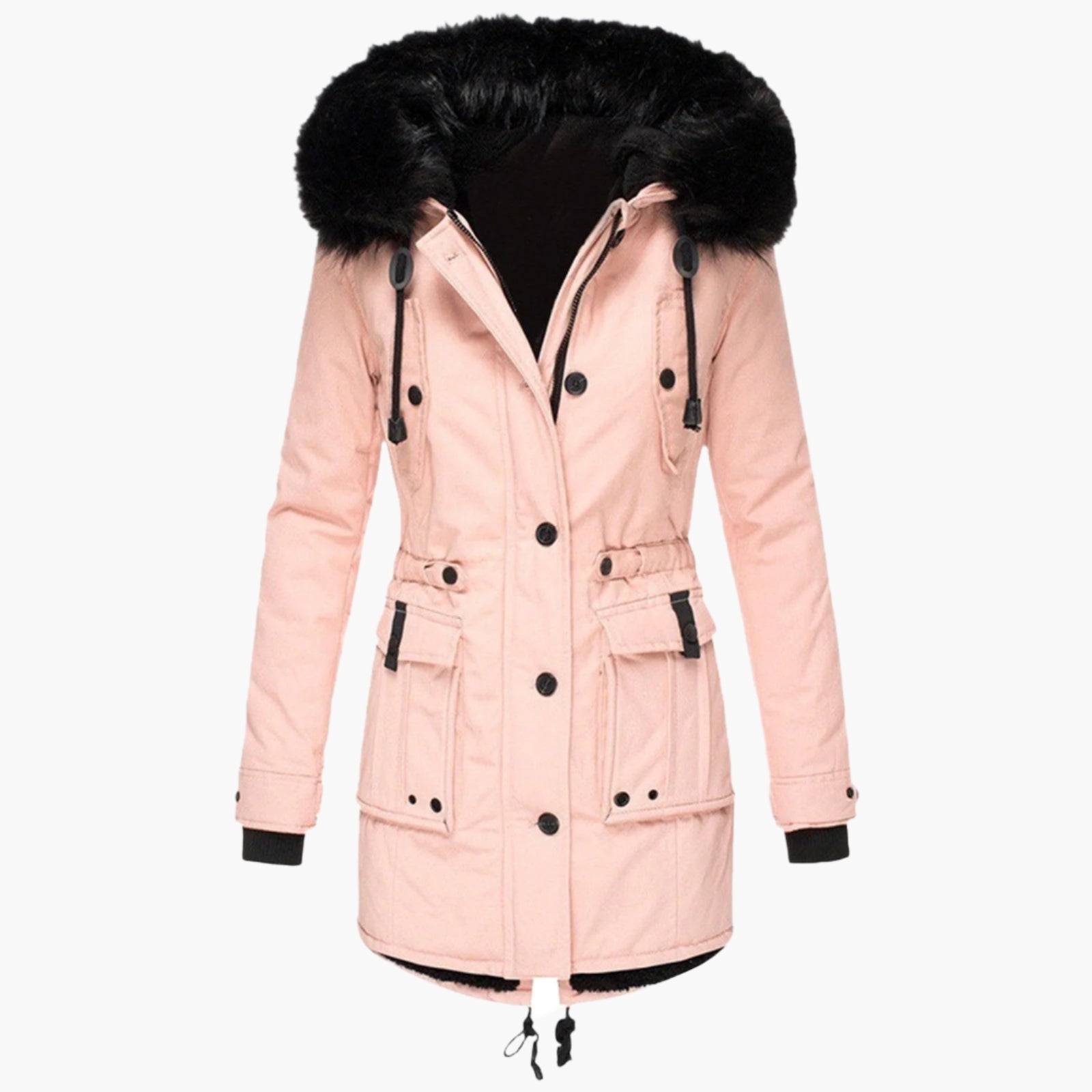 Women's Winter Parka with Hood and Faux Fur | Stylish Warm Jacket for Cold Days